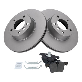 TRQ® - Front Disc Brake Kit with Semi-Metallic Pads