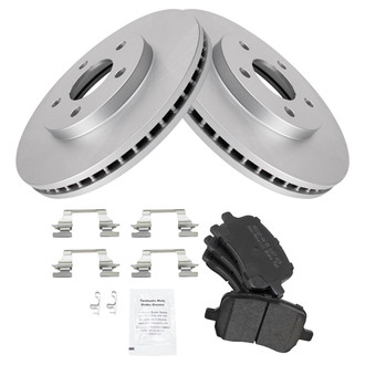 TRQ® - Front Disc Brake Kit with Semi-Metallic Pads