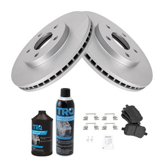 TRQ® - Front Disc Brake Kit with Semi-Metallic Pads