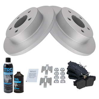 TRQ® - Rear Disc Brake Kit with Semi-Metallic Pads