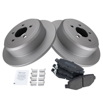TRQ® - Rear Disc Brake Kit with Semi-Metallic Pads