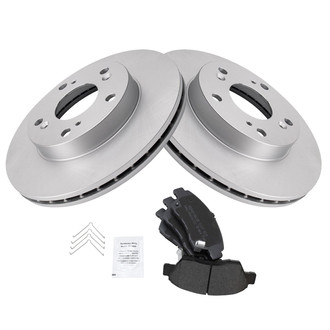 TRQ® - Front Disc Brake Kit with Semi-Metallic Pads