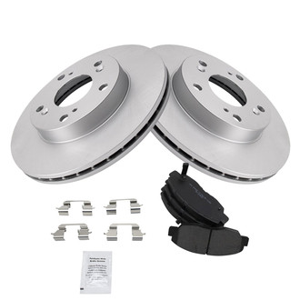 TRQ® - Front Disc Brake Kit with Semi-Metallic Pads