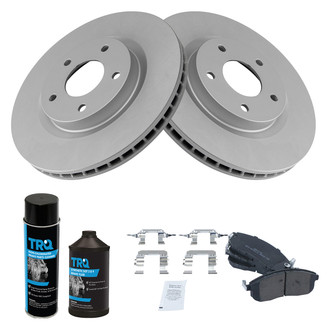 TRQ® - Front Disc Brake Kit with Semi-Metallic Pads