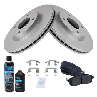 TRQ® - Front Disc Brake Kit with Semi-Metallic Pads