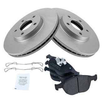 TRQ® - Front Disc Brake Kit with Semi-Metallic Pads