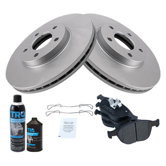 TRQ® - Front Disc Brake Kit with Semi-Metallic Pads