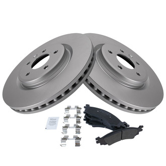 TRQ® - Front Disc Brake Kit with Semi-Metallic Pads