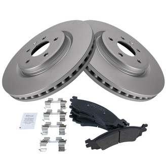 TRQ® - Front Disc Brake Kit with Semi-Metallic Pads