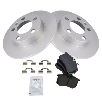 TRQ® - Rear Disc Brake Kit with Semi-Metallic Pads