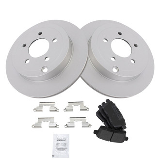 TRQ® - Rear Disc Brake Kit with Semi-Metallic Pads