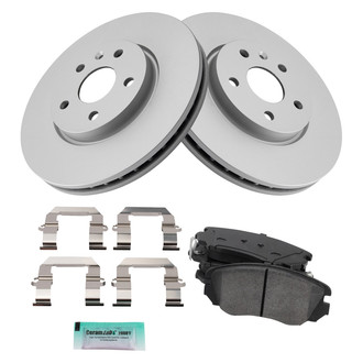 TRQ® - Front Disc Brake Kit with Semi-Metallic Pads