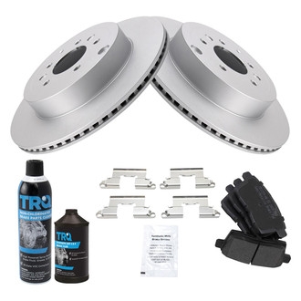 TRQ® - Rear Disc Brake Kit with Semi-Metallic Pads