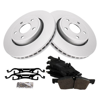 TRQ® - Front Disc Brake Kit with Semi-Metallic Pads