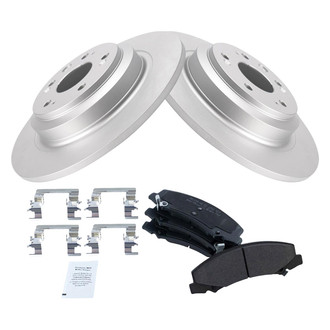 TRQ® - Front Disc Brake Kit with Semi-Metallic Pads