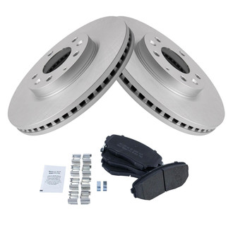 TRQ® - Front Disc Brake Kit with Semi-Metallic Pads