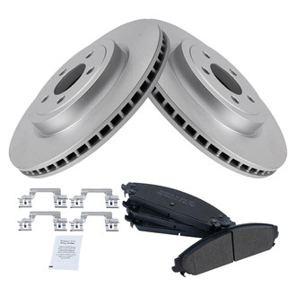 TRQ® - Front Disc Brake Kit with Semi-Metallic Pads