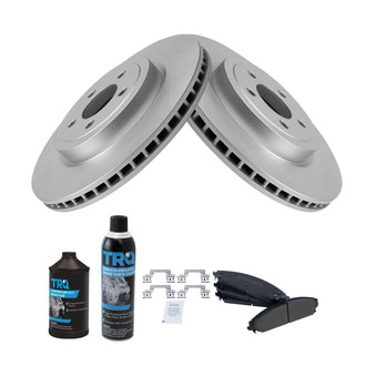 TRQ® - Front Disc Brake Kit with Semi-Metallic Pads