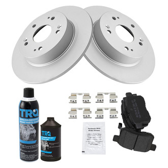 TRQ® - Rear Disc Brake Kit with Semi-Metallic Pads