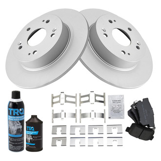 TRQ® - Rear Disc Brake Kit with Semi-Metallic Pads