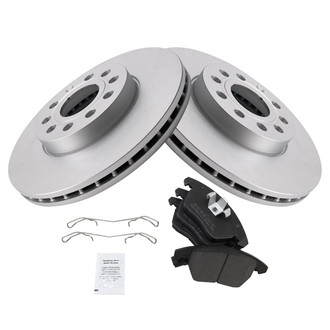 TRQ® - Front Disc Brake Kit with Semi-Metallic Pads