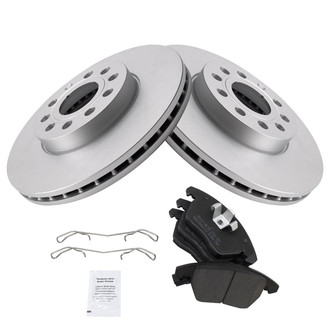 TRQ® - Front Disc Brake Kit with Semi-Metallic Pads