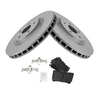 TRQ® - Front Disc Brake Kit with Semi-Metallic Pads