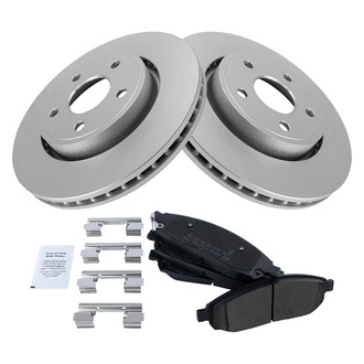 TRQ® - Front Disc Brake Kit with Semi-Metallic Pads