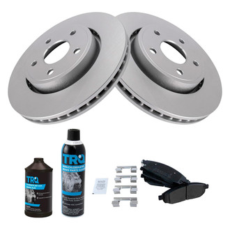 TRQ® - Front Disc Brake Kit with Semi-Metallic Pads