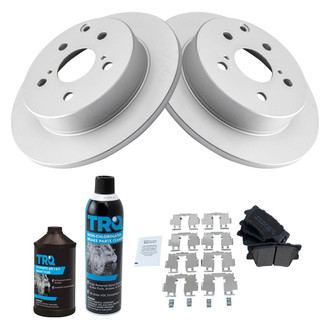 TRQ® - Rear Disc Brake Kit with Semi-Metallic Pads