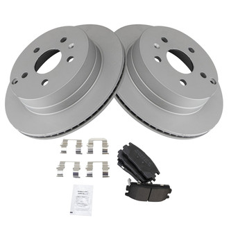 TRQ® - Rear Disc Brake Kit with Semi-Metallic Pads