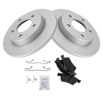 TRQ® - Rear Disc Brake Kit with Semi-Metallic Pads