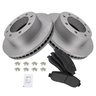 TRQ® - Front Disc Brake Kit with Semi-Metallic Pads