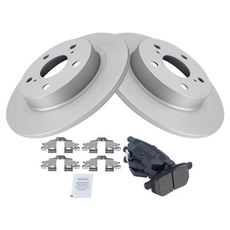 TRQ® - Rear Disc Brake Kit with Semi-Metallic Pads