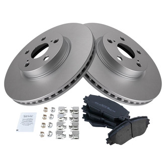 TRQ® - Front Disc Brake Kit with Semi-Metallic Pads