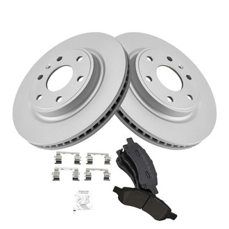 TRQ® - Front Disc Brake Kit with Semi-Metallic Pads
