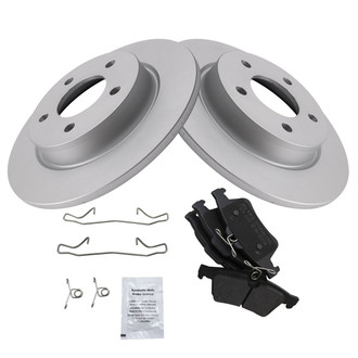 TRQ® - Rear Disc Brake Kit with Semi-Metallic Pads