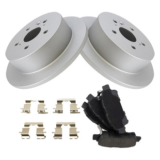 TRQ® - Rear Disc Brake Kit with Semi-Metallic Pads