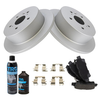 TRQ® - Rear Disc Brake Kit with Semi-Metallic Pads