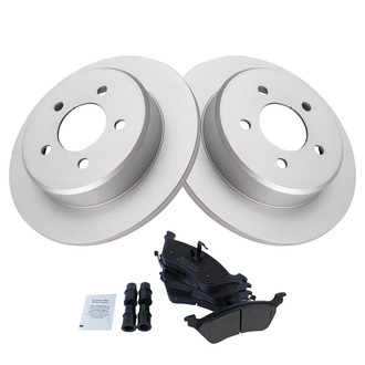 TRQ® - Rear Disc Brake Kit with Semi-Metallic Pads