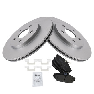 TRQ® - Rear Disc Brake Kit with Semi-Metallic Pads