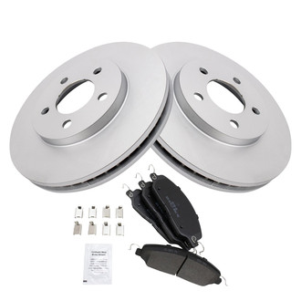 TRQ® - Front Disc Brake Kit with Semi-Metallic Pads