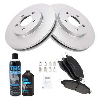 TRQ® - Front Disc Brake Kit with Semi-Metallic Pads