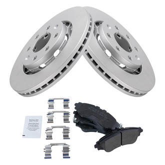 TRQ® - Front Disc Brake Kit with Semi-Metallic Pads