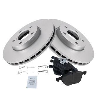 TRQ® - Front Disc Brake Kit with Semi-Metallic Pads