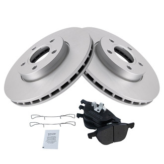 TRQ® - Front Disc Brake Kit with Semi-Metallic Pads