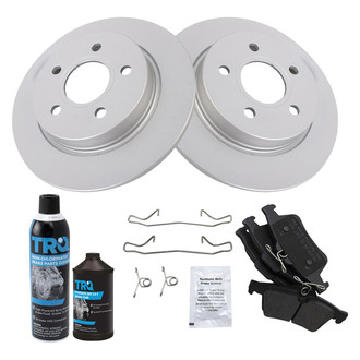 TRQ® - Rear Disc Brake Kit with Semi-Metallic Pads