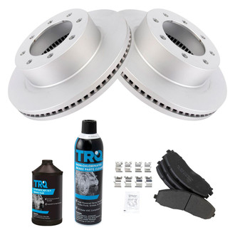 TRQ® - Front Disc Brake Kit with Semi-Metallic Pads