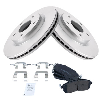 TRQ® - Front Disc Brake Kit with Semi-Metallic Pads