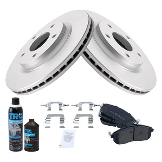 TRQ® - Front Disc Brake Kit with Semi-Metallic Pads